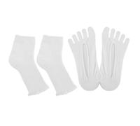 JOYOFREELY UV Protection Pedicure Socks for Feet with Anti-tanning and Comfortable Wear Features, No Show Flat Mouth Style, Suitable for Home Pedicure and Nail Lamp Exposure, 2 Pairs White