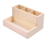JOYOFREELY Wooden Cosmetics Organizer Makeup Brush Holder with Multi-grid Design Lightweight Desktop Makeup Box for Bedroom and Living Room Safe Storage for Stationery and Trinkets