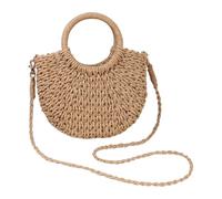 JOYOFREELY Woven Crossbody Shoulder Bag for Women with Paper Rope Material and Proper Capacity, Simple and Delicate Design, Useful and Decorative for Shopping and Beach
