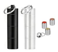 JOYOLA 2 PCS Mini Aluminum Spice Dispensers, Small Spice Jar Set, Mini Salt Tin Portable Aluminum Spice Tin Boxs for Cooking, Camping, Outdoor Activities
