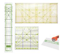 JOYOLA 3 PCS Sewing Ruler Set, Patchwork Ruler Quilting Ruler, 15 x 15 cm/15 x 30 cm/5 x 30 cm, Rulers Sewing with Angle Indicators, 30/45/60 Degrees for Quilting, Sewing and Patchworks