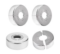 JOYOLA 4 Pcs Wall Split Flange, 70x30 mm Split Pipe Cover, Round Escutcheon Plate Cover Buckle, No Drilling, Shower Arm Flange for 20/25/33mm(0.8/1.0/1.3 Inch) Water Pipe Faucet Decoration