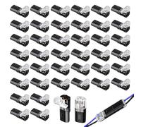 JOYOLA 40PCS 2Pin Wire Connectors, Quick Cable Plug Connections Electrical Wire Connectors Quick Dual 2 Pin Peel-Free Push-Type Design, Plug Connection Wire Connector for Motor Vehicles and Trucks