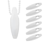 JOYOLA 6Pcs Roller Blind Chain Weights, Window Shutter Chain Handle, Roller Blind Rope Weight White Blinds Accessories, Cord Weight Replacement Chain Weight for Roman Blinds Vertical Blinds