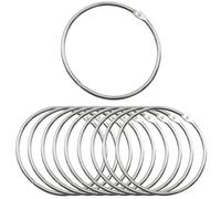 JOYOLA Pack of 10 Goods Ring Key Ring Large Metal Binder Rings Ring with Quick Release for Keys Clothes Documents Crafts Shower Curtain