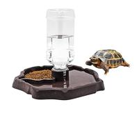 JOYOLA Turtle Water Bowl, Reptile Water Dispenser, Terrarium Water Bowl, Turtle Water Dispenser with Bottle for Turtles, Geckos, Snakes, Frogs, etc. Reptile Pets