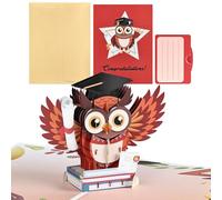 Joyoldelf 3D Owl Pop-Up Graduation Card with Envelope