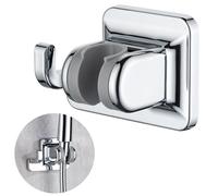 Joyoldelf Shower Head Holder with Suction Cup | 10kg Load Capacity, Suction Hooks for Bathroom | Removable and Rust-Resistant Shower Holder Bracket with Storage Hook