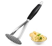Joyoldelf Stainless Steel Potato Masher, Heavy Duty Potato Press Baby Food Masher with Non Slip Handle for Smooth Mashed Potatoes, Jam, Vegetables and Fruits