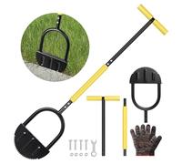 Joyoleder Lawn Edging Cutter, 107 cm Edge Cutter, Crescent Sawtooth Lawn Edging Cutter, Long Handled Edge Cutter, Lawn with T-Handle, for Walkways, Garden Edging Yard, Flowerbeds