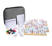 JOYOUSLIFE Mexican Train Numbers Dominoes with 4 Wood Trays, Color Double 12 Numerical Domine Set for Adults and Family, Classic 91 Tiles Board Grame with Aluminym Case