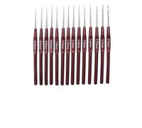 JoyousMall 0.5mm-2.7mm Ergonomic Handle Crochet Hook Craft Scarf Sweater Knitting Needle Pen-Style Set