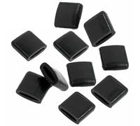 JoyousMall 10 Pack Air Fryer Rubber Bumpers, Silicone Protective Covers for Grill Pan Metal Tabs, Heat Resistant Anti-Scratch Feet Replacement Parts, Black, 1.3 x 1.1 cm