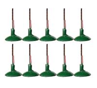 JoyousMall 10-Pack HO Scale Model Street Light Wall Lamp Posts with Warm White LEDs, 3V DC, 20mA, 8mm Disc Diameter, for Railway Layouts & Dioramas