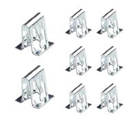 JoyousMall 10 Pcs Metal Retainer Clips for Car Dashboard DVD Panel, Silver Push Fasteners to Secure Wires and Cables on Door Instrument Console, 14.4x12.1x16.1mm