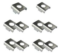 JoyousMall 10pcs Training Wheels Vertical Bracket for Bike, Iron Stabiliser Support Bar Mount Plate Gasket 23mm 25mm, Silver Replacement Parts