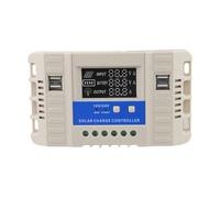JoyousMall 12V/24V Solar Charge Controller 20A with 4 USB Ports, Intelligent Battery Regulator for Lead-Acid, Li-ion, LiFePO4, ABS Case