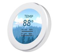 JoyousMall 2.1" IPS Water-Cooled Secondary Screen Monitor, PC Case Secondary Screen for Real-Time Monitoring CPU GPU for RAM and HDD Statistics (White)