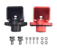 JoyousMall 2 Pack 300A All-Copper Lithium Battery Terminal Connector, High Current Energy Storage Post with IP67 Flame Retardant Cover for EV Solar