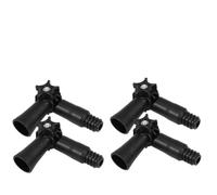 JoyousMall 2 Pack 360 Degree Telescopic Pole Joint Adapter with Angle Connector for Gutter Cleaning, Compatible with 3/4 Inch Extension Poles, Black