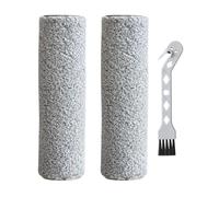 JoyousMall 3-Pack Roller Cloths for ECOVACS for deebot for x8 Pro/X9 Pro/T80 OMNI, Replacement Mop Pads with Cleaning Brush for Deep Stain Removal on Hard Floors