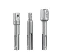 JoyousMall 3pcs Socket Adapter Set 1/4 3/8 1/2 Inch Drive with 1/4 Hex Shank, Chrome Vanadium Steel Ball Head Drill Bit Extension for Power Drivers