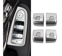 JoyousMall 4-Pack Chrome Switch Repair Buttons for Mercedes C-Class W205, for glc X253, S-Class W222, Direct Replacement OEM A2059056811
