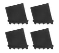 JoyousMall 4 Pack Non-Slip Rubber Ladder Foot Pads, Folding Telescopic Step Ladder Leg Covers with 2.5x5cm Inner Diameter, Anti-Slip Floor Protectors for Home Workshop Use, Black