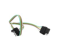 JoyousMall 4-Pin SAE Trailer Wiring Extension Cord, 12 in Flat Harness with Nickel-Plated Copper Terminals, UV-Resistant PVC Jacket, for Boat/Horse/ATV Trailers