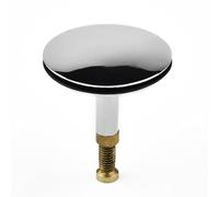 JoyousMall 43mm Bathtub Drain Stopper, Copper Adjustable Bath Tub Sink Waste-Up Replacement for Bathrooms Vanity Sink Silver