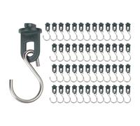JoyousMall 50 PCS Greenhouse Hooks Hanger with S Hooks, Greenhouse Clips Hanging and Fixing Clips for Hanging Plants, Basket Pot, Fixing Wires