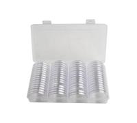 JoyousMall 60Pcs Coin Capsules 41mm with Storage Box, Thickened Plastic Coin Holders for Commemorative and Medals, Clear Organizer Case for Collection Display