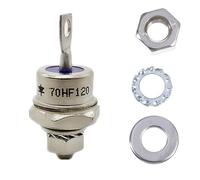 JoyousMall 70A 1200V High Power Rectifier Diode, Metal Stud Mount for Battery Charger, Converter & Power Supply, Replacement for 70HFR120 70HF120