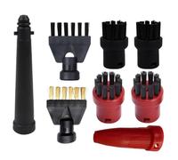 JoyousMall 8-Piece Steam Cleaner Accessory Set for Karcher SC1 SC2 SC3 SC4 SC5, High-Temp ABS Brushes & Nozzles for Kitchen Bathroom Tile Grout Cleaning