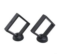 JoyousMall 90 * 90mm Black Coin Display Frame 2 Pcs 3D Floating Holders for Jewelry and Souvenirs