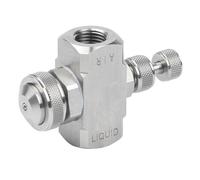 JoyousMall Air Atomizing Nozzle 1/4 BSPT, 304 Stainless Steel Misting Spray Tip with Adjustable Flow for Cooling Humidification, Cone Shape Siphon Feed