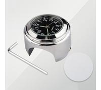 JoyousMall Aluminum Alloy Motorcycle Handlebar Clock Watch with Night Dial, 22mm to 25.4mm Bar Mount Gauge for Most Motorcycles and Bicycles, Black