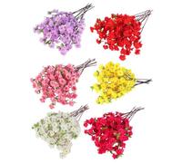JoyousMall Artificial Peach Blossom Branches 66cm Fake Flower Stems with 3 Branches Each, Plastic Silk Plants for Wedding Home Hotel Decor, Pink