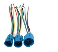 JoyousMall Blue Metal Button Switch Extender Socket with 15cm Wire, 5-Pin Connector for 16mm/19mm/22mm Holes, Compatible with New & Old Push Buttons for Car PC