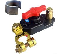 JoyousMall Car for Battery Disconnect Switch 12V 24V Rotatable Brass Off Anti Leakage Power Master Isolator Red