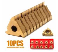 JoyousMall Carbide Thread Cutting Insert, CNC Lathe Turning Tool, 16IR AG60 Indexable Insert for Steel and Cast Iron Machining