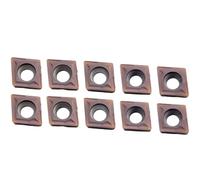 JoyousMall Carbide Turning Inserts CCMT060208, Indexable Carbide Inserts for CNC Lathe CCMT21.52 VP15TF Grade, 10pcs Set
