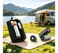 JoyousMall Carrying Case for Shark ChillPill FA02X Personal Fan, 3-in-1 Waterproof Nylon Travel Storage Bag Organizer with Padded Interior for Cables and Accessories