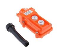 JoyousMall COB-61 Crane Winch Pendant Control Station, ABS Rainproof Hoist Push Button Switch with Up/Down Instantaneous Buttons for Electric Hoists, AC 250V/5A, Orange