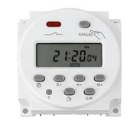 JoyousMall Digital LCD Timer Switch Relay DC 12V 16A, Programmable Weekly/Daily Cycle with Power-Off Memory, Auto Street Light Controller for Panel Mount