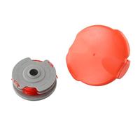 JoyousMall Double Autofeed Spool and Cap Cover for Flymo Trimmers, Replacement Line Spool Kit for Contour 500XT 700 for mini Trim Power Trim Models