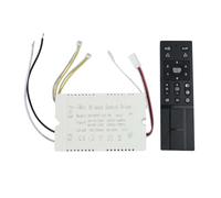 JoyousMall Dual Motor Ceiling Fan Remote, 6 Speed Fan Light Controller Kit with Dimmable Brightness, AC 110V-265V Control Switch Set