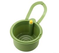JoyousMall Food Waste and Fruit Cleaning Hanging Strainer Basket for Kitchen Sink, Designed to Save Counter Space and Improve Drainage (Is green)