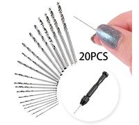 JoyousMall High Speed Steel for mini Drill Bit Set, Drill Bits for Woodworking, 20pcs Set 0.3 mm to 1.6 mm