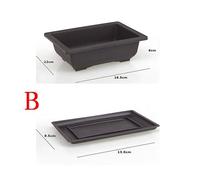 JoyousMall Imitation Purple Sand Rectangular/Square Nursery Flower Pot with Tray - Plastic, Moisture-Proof, Mildew-Resistant, Retro Nordic Style for Herb & Seedling Growing